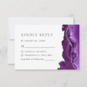 ムラサキリ結婚銀 出欠カード (正面)