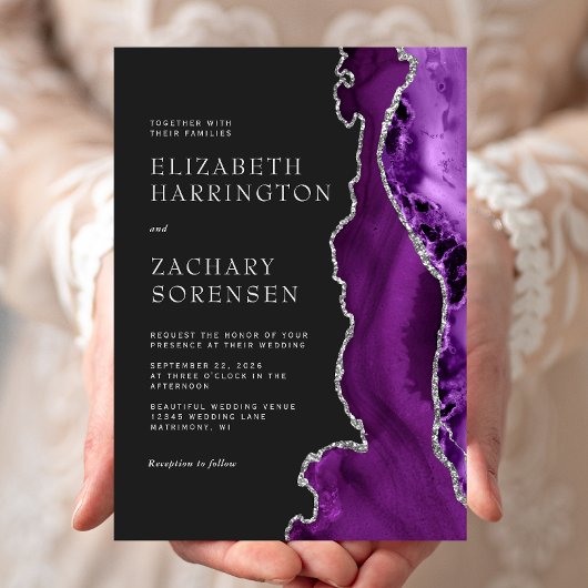 ムラサキリ結婚銀 招待状