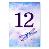 ムラサキ結婚のテーブル番号 | 水彩画 テーブルナンバー (裏面)