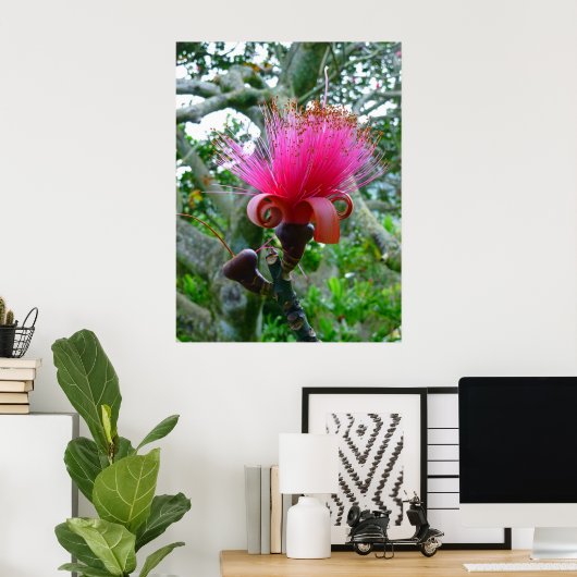 ムラサキ花 ポスター (ホームオフィス)