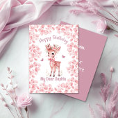 ムラサキ鹿の森ハート フラット グリーティングカード