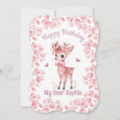 ムラサキ鹿の森ハート フラット グリーティングカード (正面)