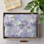 ムラサキ キイロイリス 花の水彩画 薄葉紙 (ギフト)