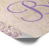 ムラサキ＆ゴールドのトンボ　トンボパーティー バナー ポスター (角)