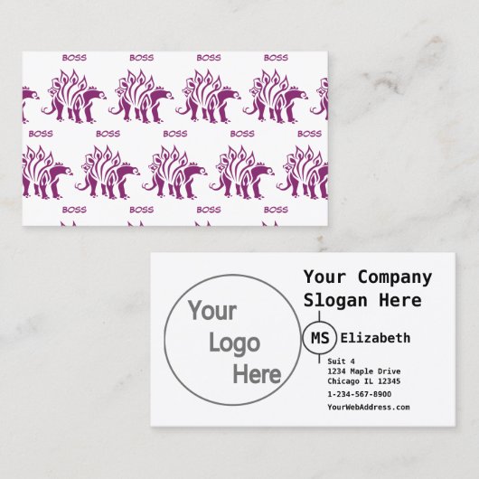 ムラサギのシュピク恐竜 名刺 (正面/裏面)