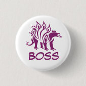 ムラサギのシュピク恐竜 缶バッジ (正面)