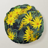 ムラサギク花 ラウンドクッション (裏面)