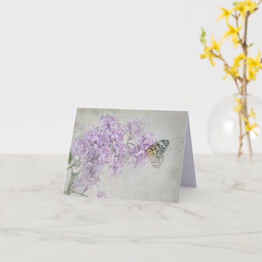 ムラサギク蝶 カード (黄色い花)