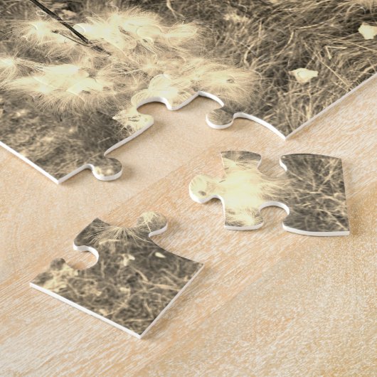 ムラサギ |蝶 |セピア |鏡 ジグソーパズル (側面)