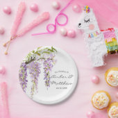 ムララベンダー結婚藤 ペーパープレート (パーティー)