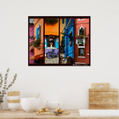 ムラーノ,イタリア4フォトコラージュカスタム ポスター (キッチン)