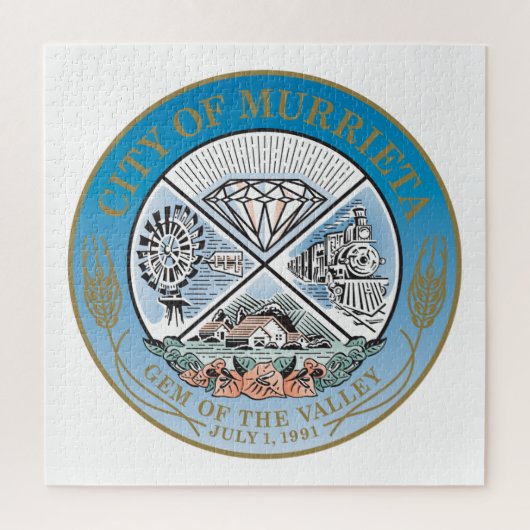 ムリエタ（カリフォルニア）シティシール ジグソーパズル (縦)