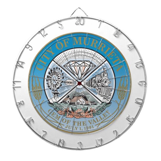 ムリエタ（カリフォルニア）シティシール ダーツボード (正面)