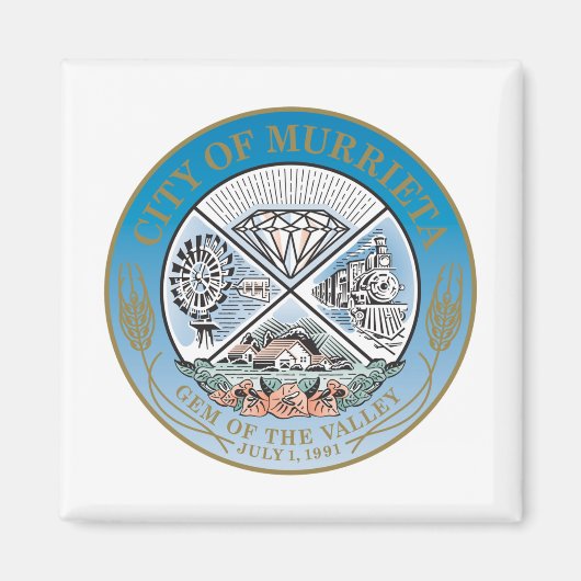 ムリエタ（カリフォルニア）シティシール マグネット (正面)