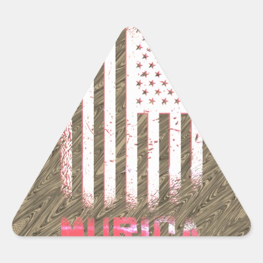 ムリカ国旗デザイン 三角形シール (正面)