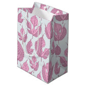 ムリコンテンポラリーー葉リーパターン媒体ギフトB ミディアムペーパーバッグ (裏面アングル)