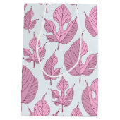 ムリコンテンポラリーー葉リーパターン媒体ギフトB ミディアムペーパーバッグ (裏面)