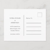 ムリミニマルス結婚教徒の写真以外の日付を保存 案内ポストカード (裏面)