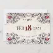 ムリーヌ ルージュ ラスティック ローズ 招待状 (正面)