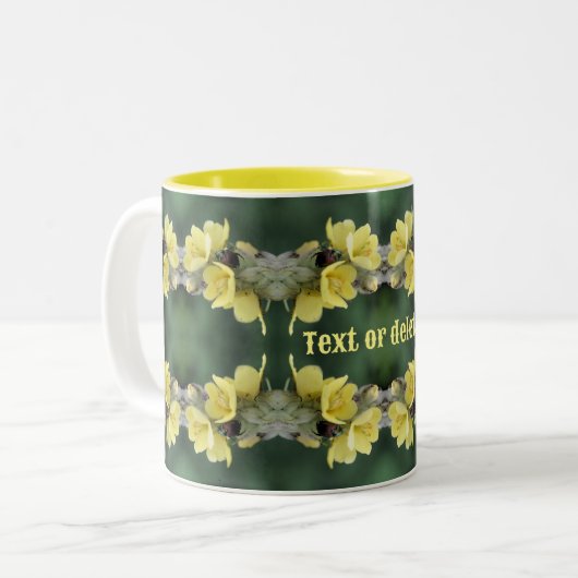 ムリーンフラワーのカブトムシパーソナライズされた抽象芸術 ツートーンマグカップ (正面左)