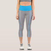 ムルギアパレルAzureストリップ高い腰 カプリレギンス (正面)