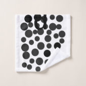 ムルギバスルーム必須ラインブラックピーブル バスタオルセット (ウォッシュタオル)