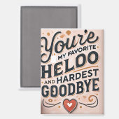 ムルギホーム&デコーお気に入りのル – ハロー長方形マグン マグネット (正面/裏面)