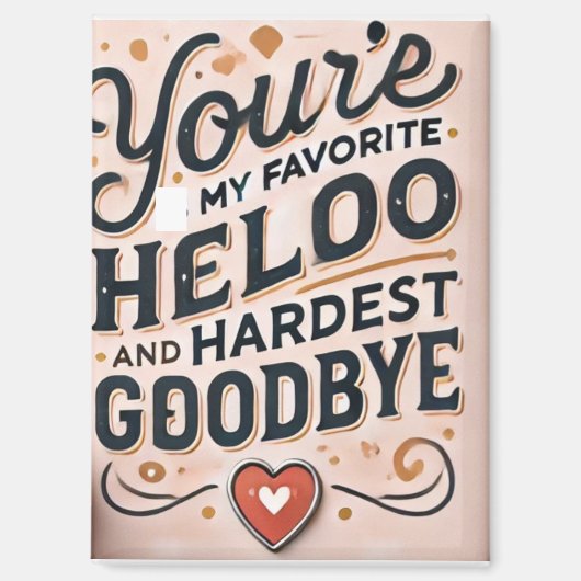 ムルギホーム&デコーお気に入りのル – ハロー長方形マグン マグネット (正面)