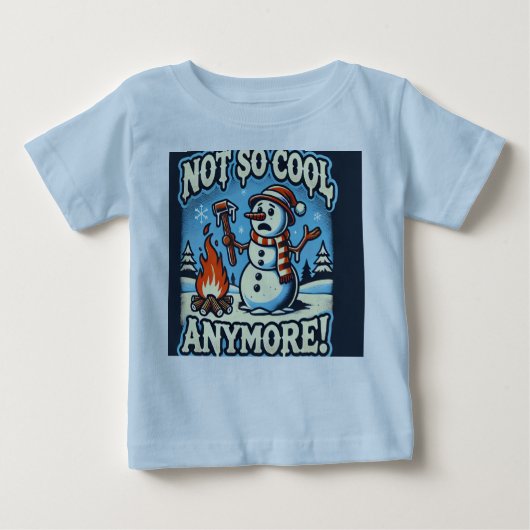 ムルギ衣服雪だるまクリスマスベビージャージ素晴らしー ベビーTシャツ (正面)