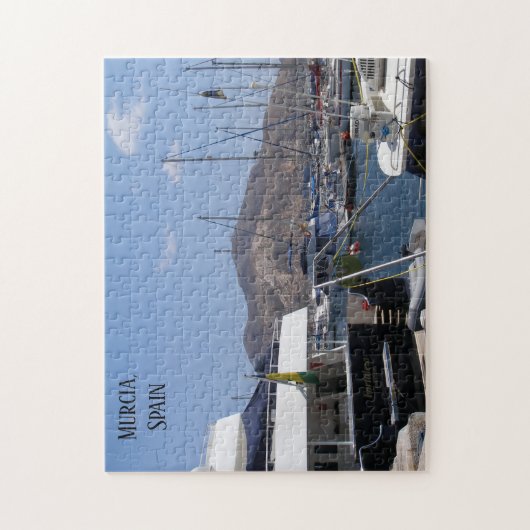 ムルシアスペインの船が水面に浮かぶ ジグソーパズル (縦)