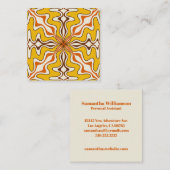 ムルシアレトロスペインのタイル抽象芸術 スクエア名刺 (正面/裏面)