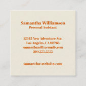 ムルシアレトロスペインのタイル抽象芸術 スクエア名刺 (裏面)