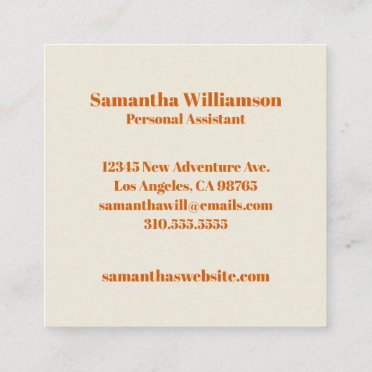 ムルシアレトロスペインのタイル抽象芸術 スクエア名刺 (裏面)