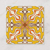 ムルシアレトロスペインのタイル抽象芸術 スクエア名刺 (正面)