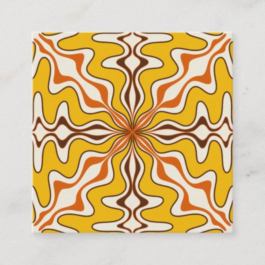 ムルシアレトロスペインのタイル抽象芸術 スクエア名刺 (正面)