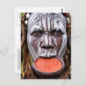 ムルシウーマン唇プレート ポストカード (正面/裏面)