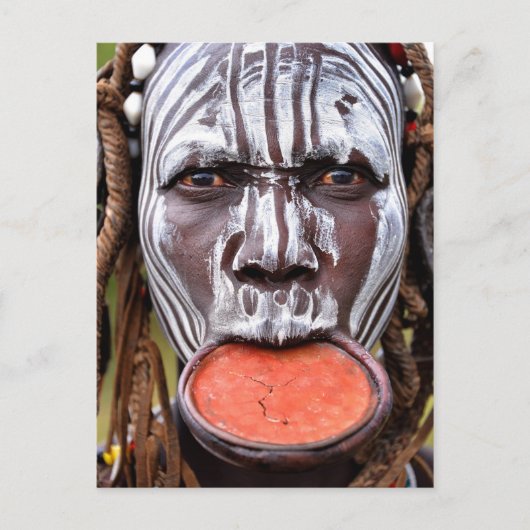 ムルシウーマン唇プレート ポストカード (正面)