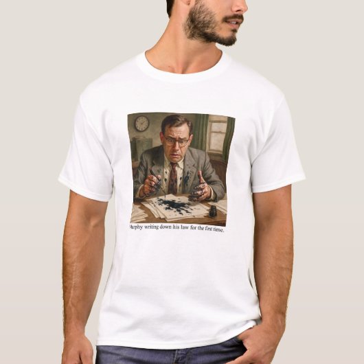 ムルフィが初めて彼の法則を書き留める Tシャツ (正面)