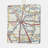 ムルフリーズボロヴィンテージの地図 セラミックオーナメント (左)