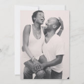 ムルベリーパープル白い写真ライブ結婚ストリーミング 招待状 (裏面)