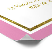 ムルベリーピンクと金ゴールドフローラ水の色へようこそ ポスター (角)