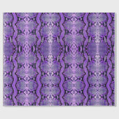 ムルベリーブルーパープルボア収縮スネークスキン ラッピングペーパー (フラット)