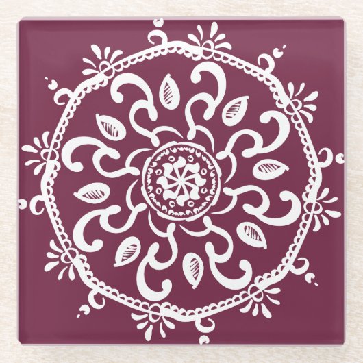 ムルベリーマンダラ ガラスコースター (正面)