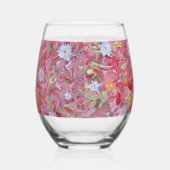 ムルベリーレッドフローラ ステムなしワイングラス (右)