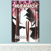 ムルマンスク ロシア 旅行 ポスター キャンバスプリント (インサイチュ (ウッドフロア))