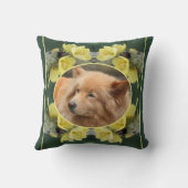 ムレイン花のカブトムシ自分の写真を作成 クッション (裏面)