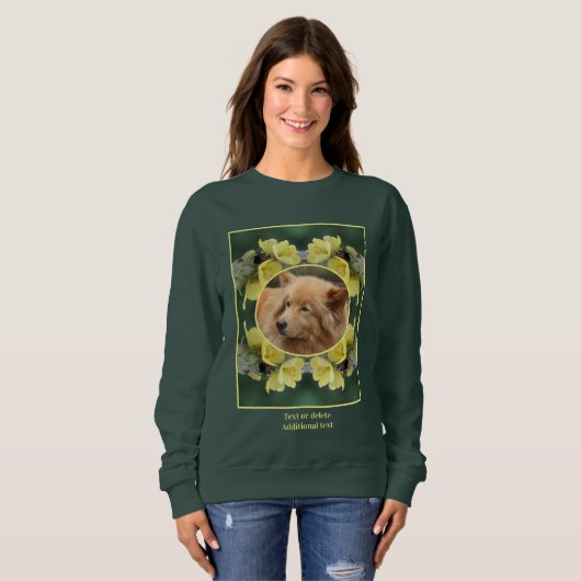 ムレイン花のカブトムシ自分の写真を作成 スウェットシャツ (正面フル)