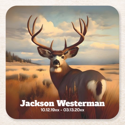 ムレディアオンプレーリーメモリアル スクエアペーパーコースター (正面)