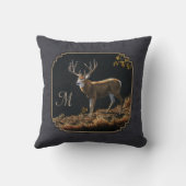 ムレディアバックチャコールグレーモノグラム クッション (裏面)