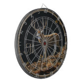 ムレディアバック秋トロフィー〔雄ジカの〕枝角モノグラム ダーツボード (正面左)